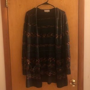 Knox Rose Multi-Colored Striped Cardigan